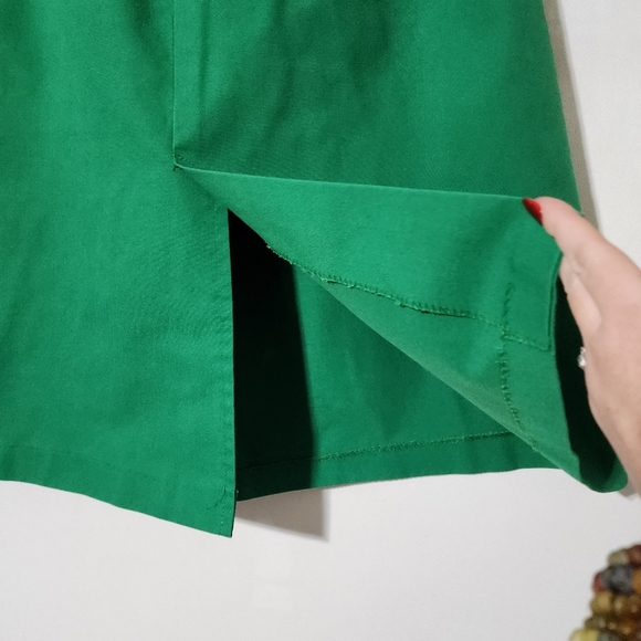 Vintage silver unicorn Kelly Green midi a line skirt - Picture 5 of 6